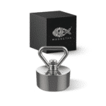 Produktfoto Easy Bergemagnet für Magnetfischen mit Edelstahlöse, vernickeltem Neodym-Magnet und schwarzer Geschenkbox