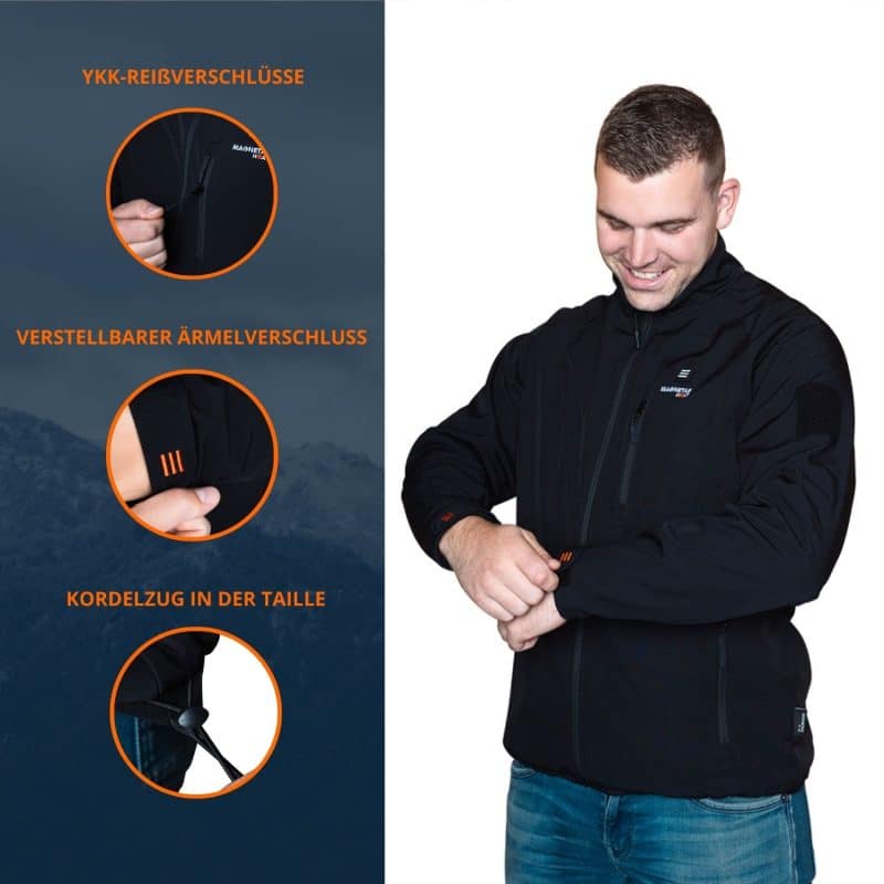 VULCAN Beheizbare Jacke Magnetar Heat Model Man und Detaillen