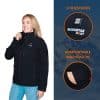 VULCAN Beheizbare Jacke Magnetar Heat Model Frau und Detaillen