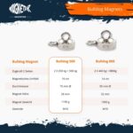 Magnetar Bulldog 500 Doppelmagnet mit 500 kg Zugkraft, 75 mm Durchmesser und zwei Magnetseiten – starkes Modell für Einsteiger und Profis.