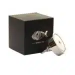 Runder Magnetar Neodym-Bergemagnet mit stabiler Öse, präsentiert neben schwarzer Box – stark und ideal fürs Magnetfischen.