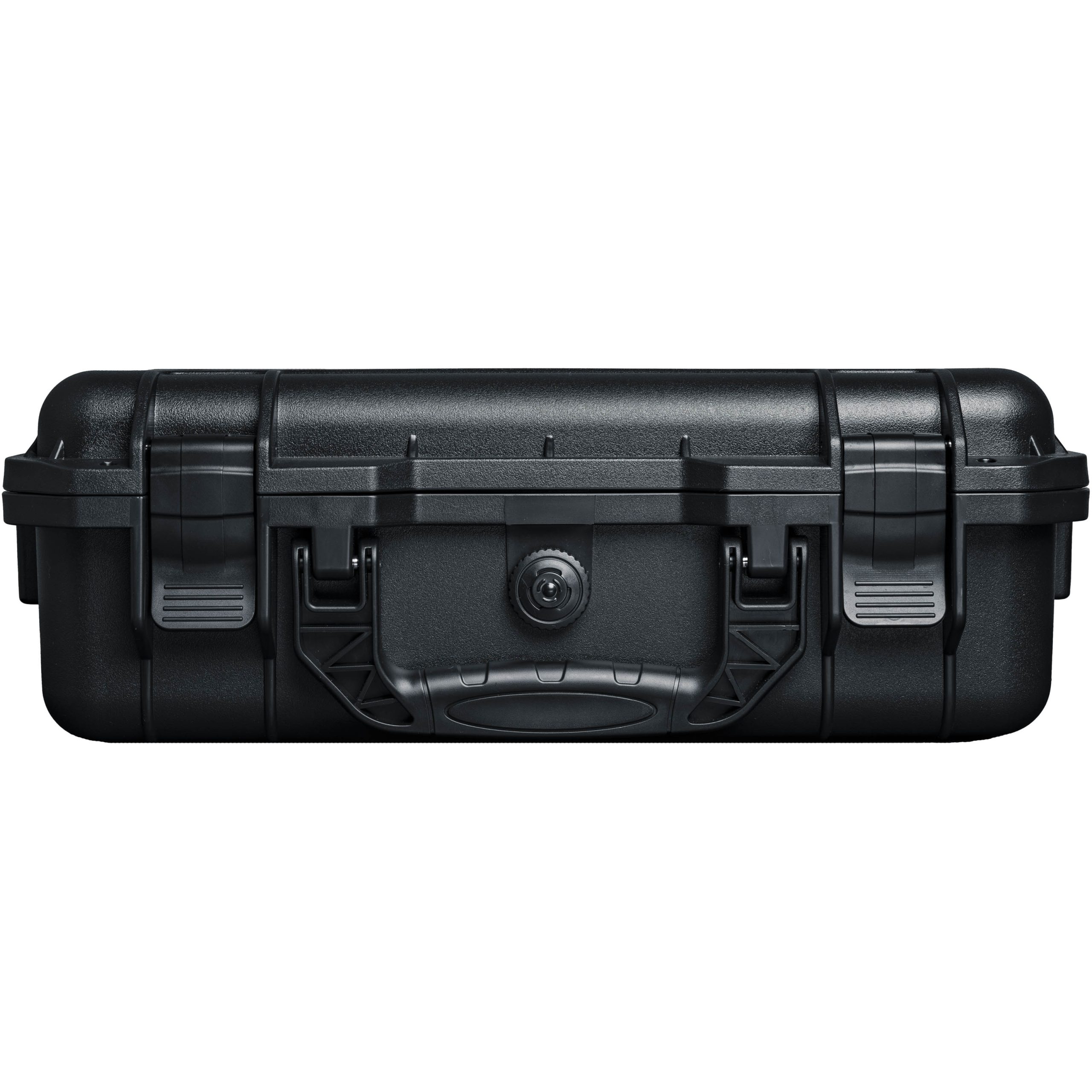 Robuster schwarzer Schutzkoffer mit stabilem Griff und Verschlüssen, wasserdicht und stoßfest für Magnetfischen-Zubehör.