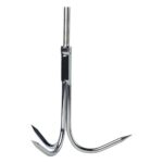 Dreikant-Wurfanker aus Stahl mit Gewinde, Produktfoto, robust und geeignet zum Bergen schwerer Objekte beim Magnetfischen.