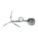 Wurfanker mit integriertem Neodym-Bergemagnet, Produktfoto aus Edelstahl, ideal zum Magnetfischen und Bergen schwerer Objekte.