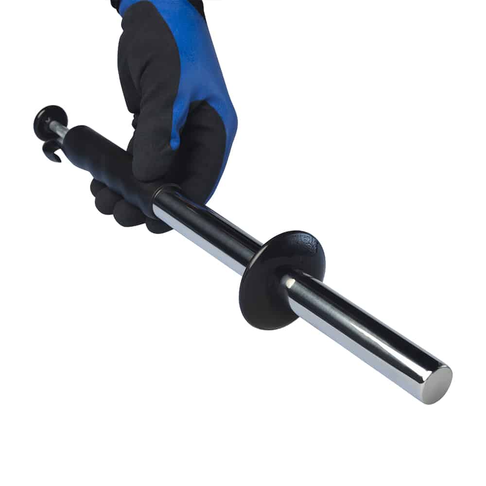 Magnetstab mit Auswurffunktion – handliches Werkzeug zum einfachen Aufnehmen und sauberen Abwerfen von Metallspänen oder Schrauben.