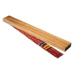 Magnetische Messerleiste aus Holz mit Schrauben und 3M-Klebeband – elegante und sichere Aufbewahrung für Küchenmesser.